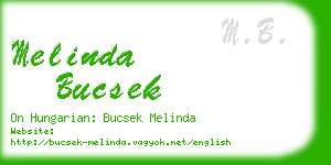 melinda bucsek business card